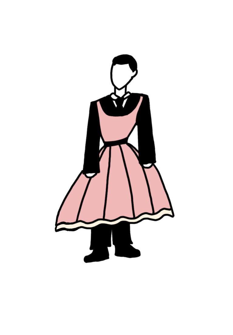 Small Drawing of Franz Kafka in a Dress